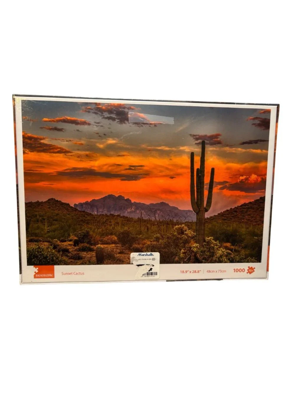 NEW Seesaw Sunset Cactus 1000-Piece Puzzle 18.9